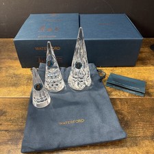 Waterford Standing Christmas Trees Set of 3 Crystal Figurines 1062090 New in Box picture