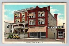 Dover NH-New Hampshire, American House-Hotel & Garage, Vintage c1920 Postcard picture
