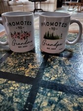Promoted To Grandma And Grandpa Coffee Mugs picture