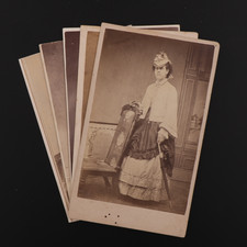 CDV Victorian Carte de Visite Lot of 5 Women Greater Massachusetts #702 picture