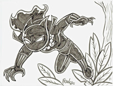 Black Panther Original Art by Franco Aureliani picture