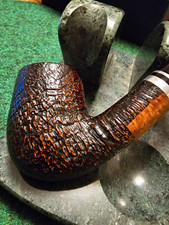 Stanwell Trio Danish Design 246 Bent Billiard Rusticated Tobacco pipe picture