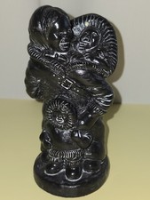 Hand Carved Vanstone Figurine Woman With 2 Babies Canada Statue Marked picture