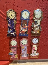 Disney, Grandfather Clock 6 Pin Set Box Lunch Exclusive Made By Monogram picture