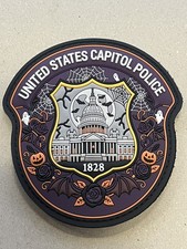 United States Capitol Police Halloween PVC Patch Glow In The Dark picture