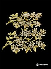 Vintage Syroco Dogwood MCM Wall Hanging Flowers Branches 33” Lot Of 2  picture
