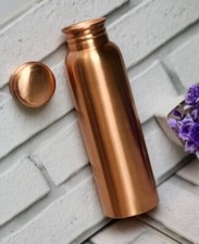 Set Of 2pcs 100% Pure Leek Proof Copper Bottel 1000ml W/Ayurveda Benifits picture