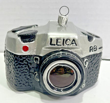 LEICA R8 Vintage Camera Blown Glass Ornament picture