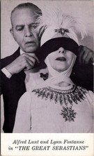 Alfred Lunt Lynn Fontanne THE GREAT SEBASTIANS 1957 TV Show Postcard picture