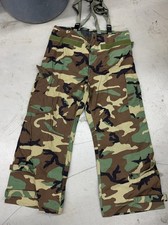 Military Chemical Protective NFR Overgarment Pants Large Regular Woodland Camo picture