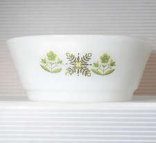 1968 TO 1976 FIRE KING MILK GLASS GREEN MEADOW SOUP BOWL OVENWARE SERVING DISH picture