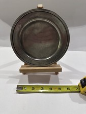 Antique Continental Pewter 1920's Side Plate Maker's Mark & Monogram picture