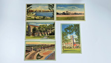 5 Vtg 1940s Chicago IL Scenes (Grant Park, University, Airport)  Linen Postcards picture