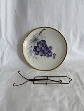 Antique Hutschenreuther Hohenberg Bavaria Grape Plate Gold Rim 1814 1914 Hanger picture