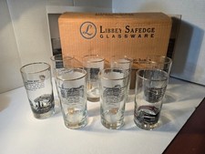 Vintage Libbey Safedge Pennsylvania Railroad (PRR) Glassware Set of 8 in OB picture