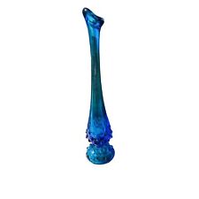 VINTAGE Fenton BLUE Vase, 10