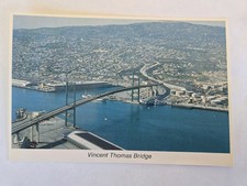 Vintage Postcard Vincent Thomas Bridge Connecting Long Beach and San Pedro, Ca. picture
