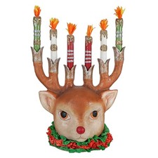 Large Retro Reindeer Candelabra picture