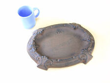 Very LARGE Cast Iron Cigar Ashtray Cigarette Butts ashes table 13x9 Heavy  picture