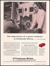 1956 Fairbanks & Morse Co. Chicago Photo Railroad Opposed Piston Block Print Ad picture