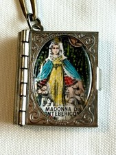 Lot Vintage Bible Keychains Religious Italy  Madonna St Anthony Brev Postcard  picture