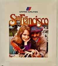 1975 / SAN FRANCISCO / FISHERMAN'S WHARF / ORIGINAL POSTER / LINEN-BACKED picture