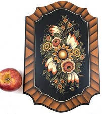 ‼️Vesterheim Gold Medalist Sara Tollefson 16” Rosemaling Plaque Norwegian Plate picture