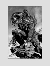 Predator Comic Design Black & White Premium Giclee Print Poster 11x17 Wall Art picture