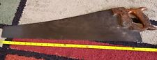 VINTAGE HAND SAW E.C. ATKINS INDIANAPOLIS WOOD HANDLE MARK picture