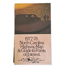 Vintage North Carolina NC Highway Paper Fold Out Map Travel Road Guide 1977 M-57 picture