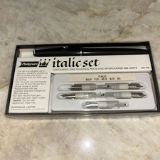 Platignum Vintage Fountain Pen Set with Five Interchangeable Nib Units picture