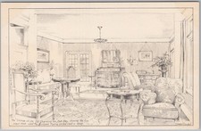 Edward Goodall Oak Bay BC Old Charming Inn Rudyard Kipling Desk Postcard H84 picture