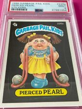 PSA 9 Topps Garbage Pail Kids 226a PIERCED PEARL Trading Card GREEN SLIME ERROR picture