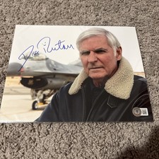 Beckett COA Dick Rutan Signed 8x10 Photo Voyager Pilot Autograph picture
