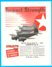Lumarith Cessna Bobcats fighter planes aviation WWII vintage print ad 1943 picture