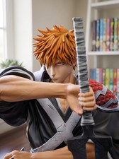 Bleach Ichigo Kurosaki Figure 35cm/14in Dual Blades Blood War Anime Statue Gift picture