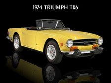 1974 Triumph TR6 Metal Sign: LARGE SIZE 12 X 16 - picture