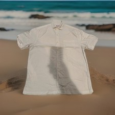 KAHALA HAWAIIAN Islands ALOHA Surfer Button Up Pocket Shirt XS White Vintage picture