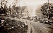RPPC c1910 Fire In Town ST. Johnsburg ,  Vermont  Postcard picture