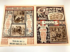 Antique LRG Gentry Bros Circus Carnival Poster Program VERY NICE courier picture