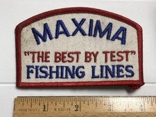 Maxima Fishing Lines The Best by Test Red White Blue Embroidered Patch picture