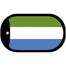 Sierra Leone Flag Metal Novelty Dog Tag Necklace 2