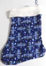 Happy Hanukkah Stocking Homecrafted aprox 17