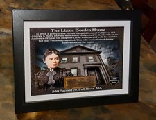 LIZZIE BORDEN HOUSE Wood Relic Certificate Authenticity Ax Murder Haunted Relic picture