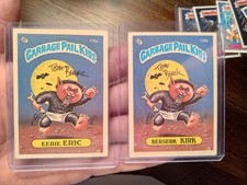 Garbage pail kids  Tom Bunk Autographed Set  1986  picture
