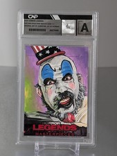 Horror Legends Masterpieces Sketch Card 1/1 Captain Spaulding Signed Guzman picture