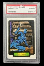 1987 hasbro g.i. joe #20 snake-eyes rc; 1st edition GI rookie PSA 10  (POP 2) picture