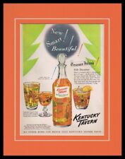 1951 Kentucky Tavern Bourbon Whiskey Framed ORIGINAL Vintage Advertisement picture