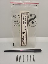 Vintage Seeley's Crow Quill Pen Set Extra Fine Includes 6 Replacement Tips  picture