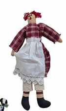 Vintage Style Raggedy Ann Rag Doll Folk Art Primitive Americana Spooky Halloween picture